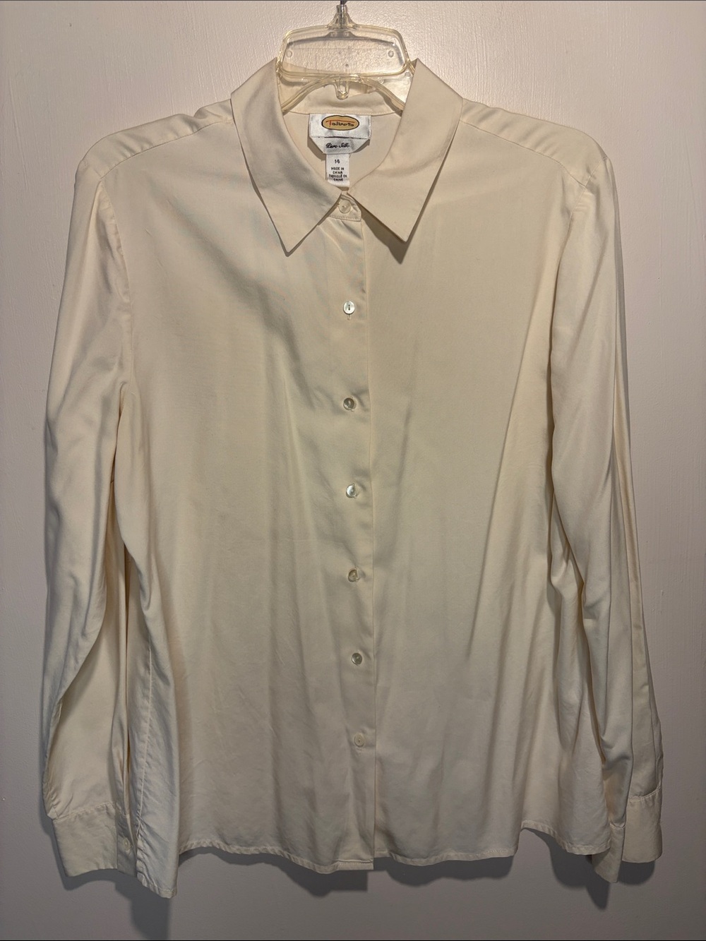 Talbots Cream Button-Down Blouse